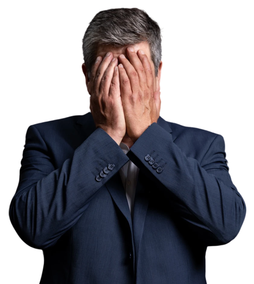 Michael Nauditt schlägt die Hände vors Gesicht