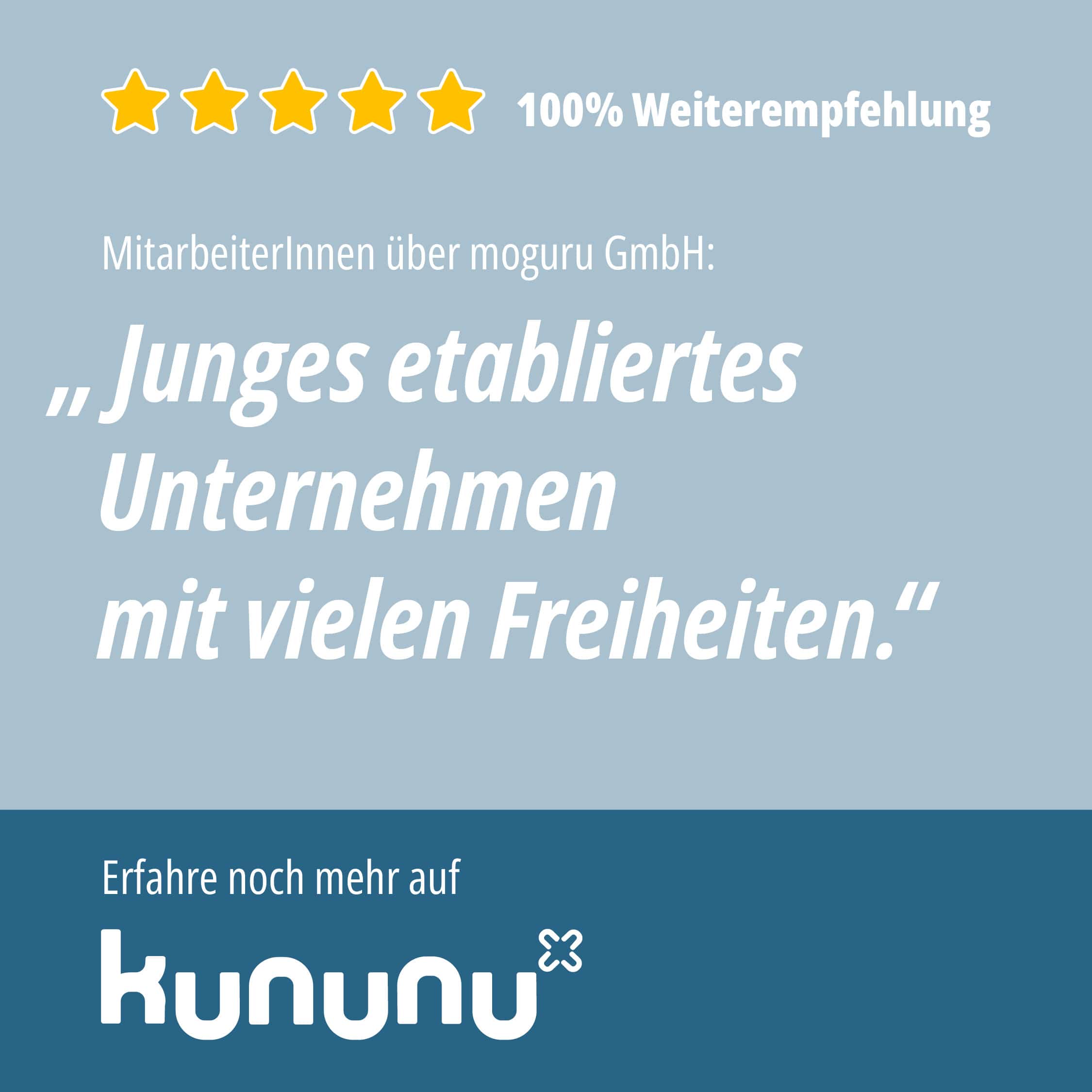 kununu Bewertung für moguru GmbH